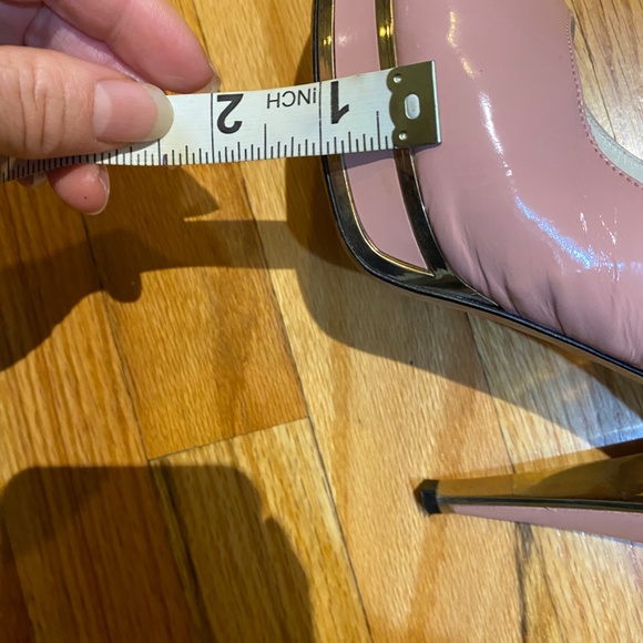 Bally Coral Pink Calf Patent Leather Slingback Stiletto platform size 7 - Picture 16 of 16